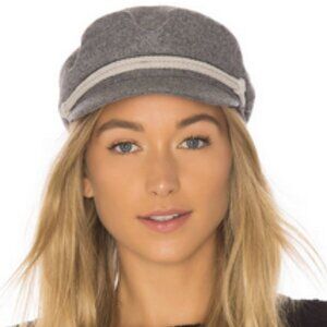 Brixton Ashland Cap Canvas Hat Moto Coastal Fishermancore Grey Small NEW